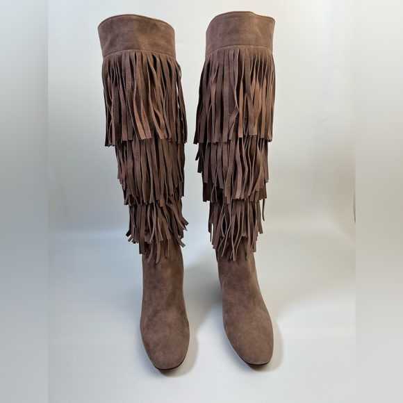 BRUNO MAGLI Fringed suede knee-high boots size 37 - Picture 8 of 16